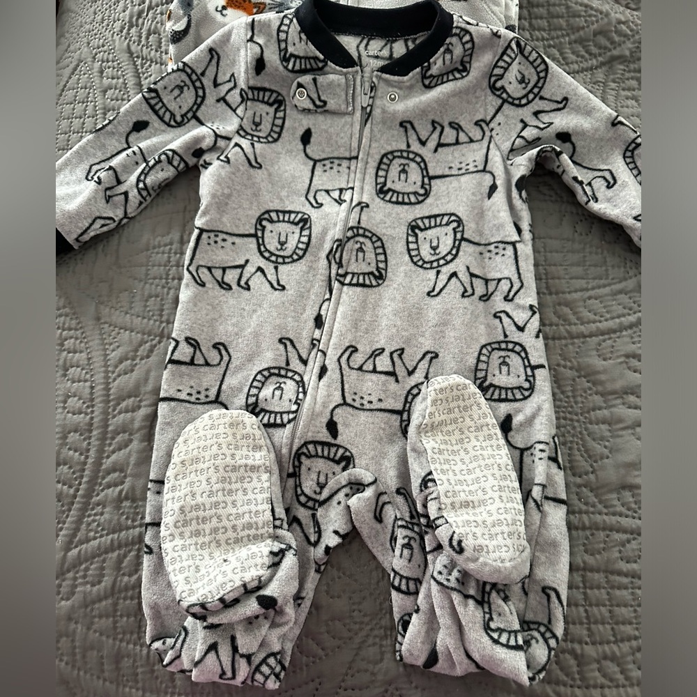 2 sleep footie pjs, unisex, sizes 12-18M